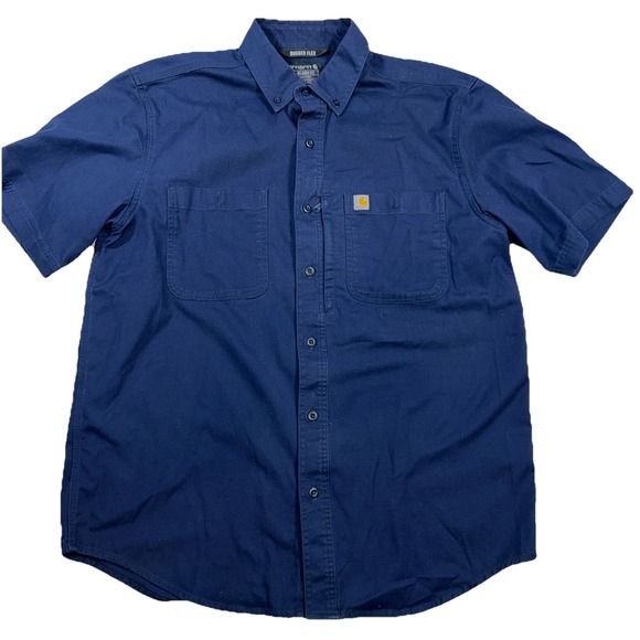 Carhartt Rugged Flex Relaxed Fit Men's Large Short Sleeve Button Up LOT OF 3 - Picture 9 of 14